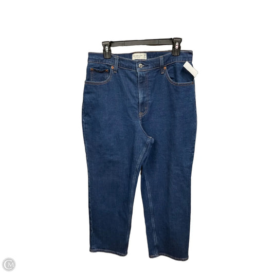 Jeans Straight By Abercrombie And Fitch In Blue Denim, Size: 12