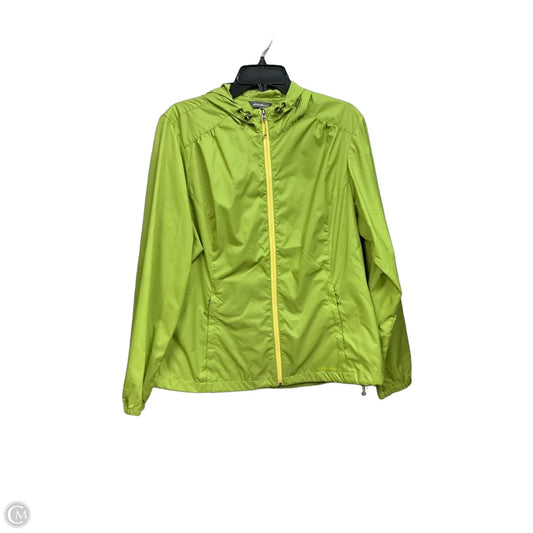 Jacket Windbreaker By Eddie Bauer In Chartreuse, Size: Xl