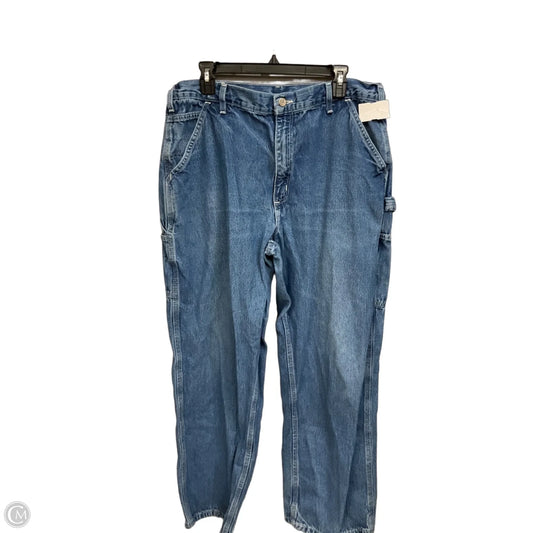 Jeans Wide Leg By Carhartt In Blue Denim, Size: 10