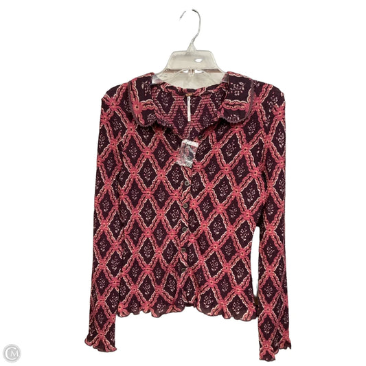 Blouse Long Sleeve By Free People In Multi-colored, Size: M