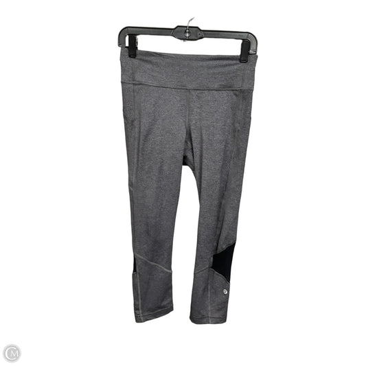 Athletic Leggings By Lululemon In Black & Grey, Size: S