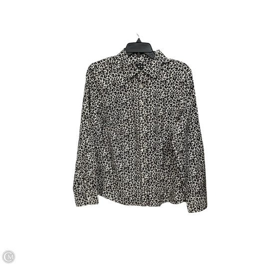 Blouse Long Sleeve By Talbots In Animal Print, Size: Xl