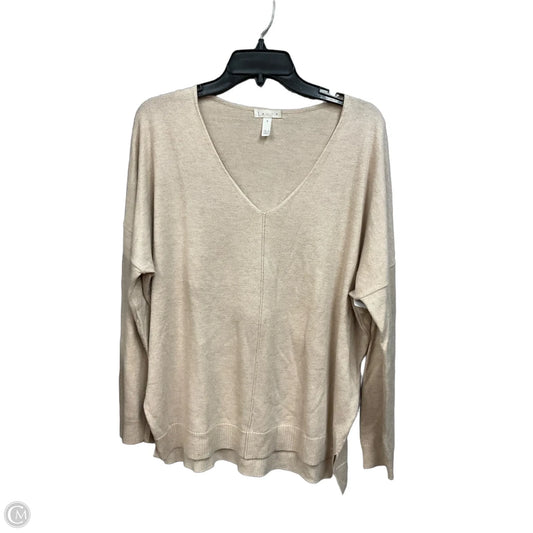 Top Long Sleeve By Leith In Tan, Size: M
