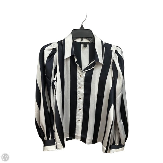 Blouse Long Sleeve By Ann Taylor In Striped Pattern, Size: S