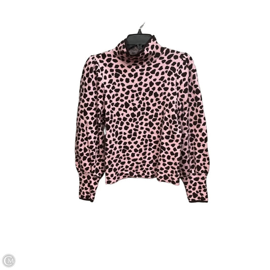 Top Long Sleeve By Ann Taylor In Animal Print, Size: M
