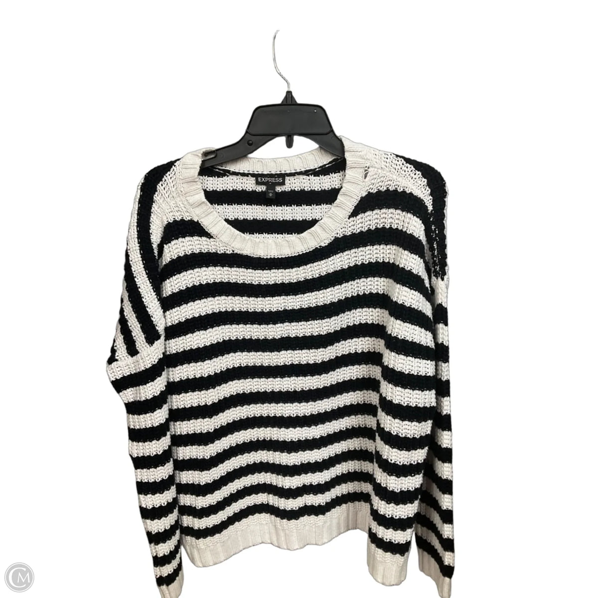 Sweater By Express In Striped Pattern, Size: M