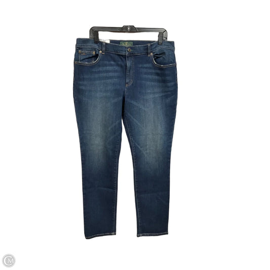 Jeans Skinny By Lauren By Ralph Lauren In Blue Denim, Size: 16