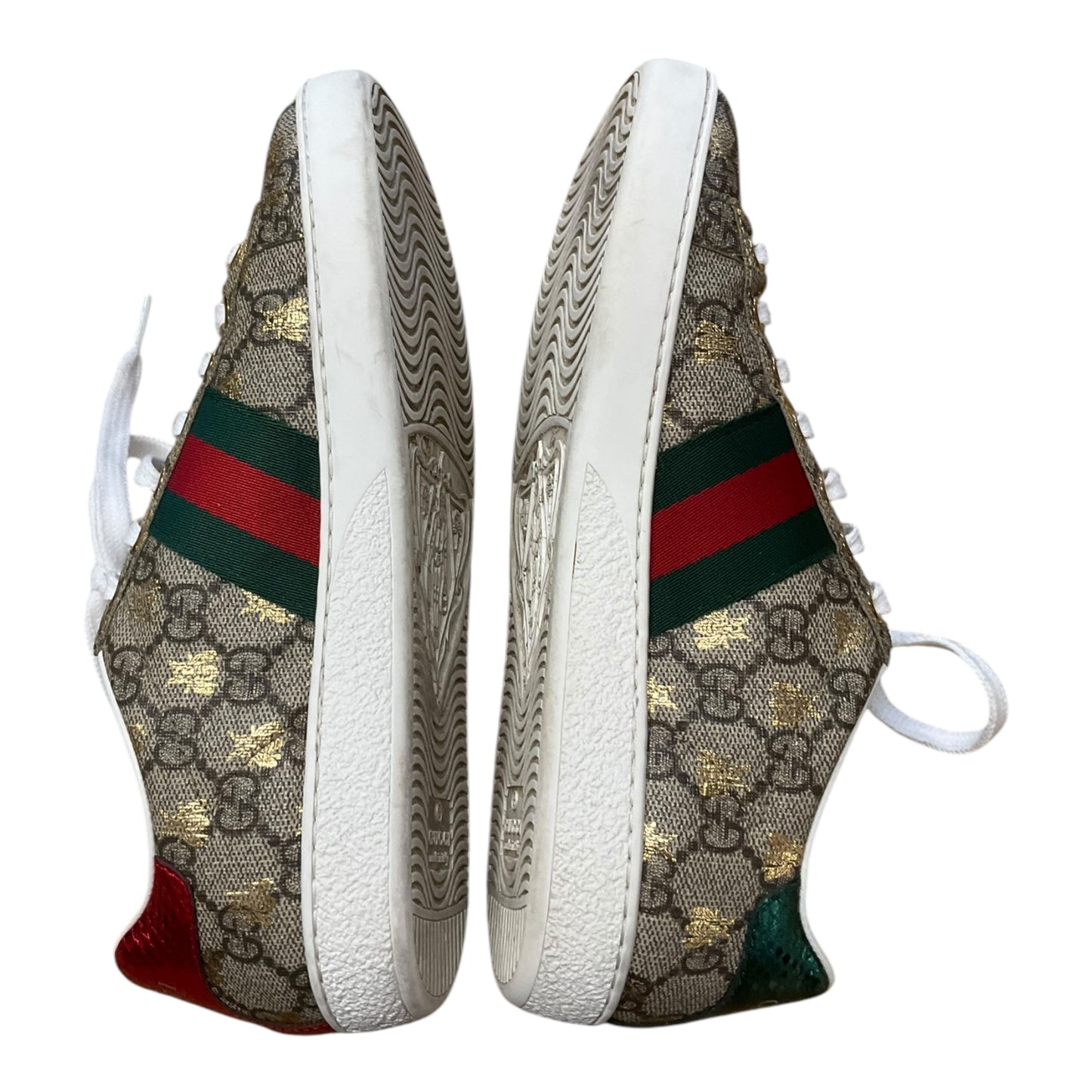 Shoes Luxury Designer By Gucci In Multi-colored, Size: 5