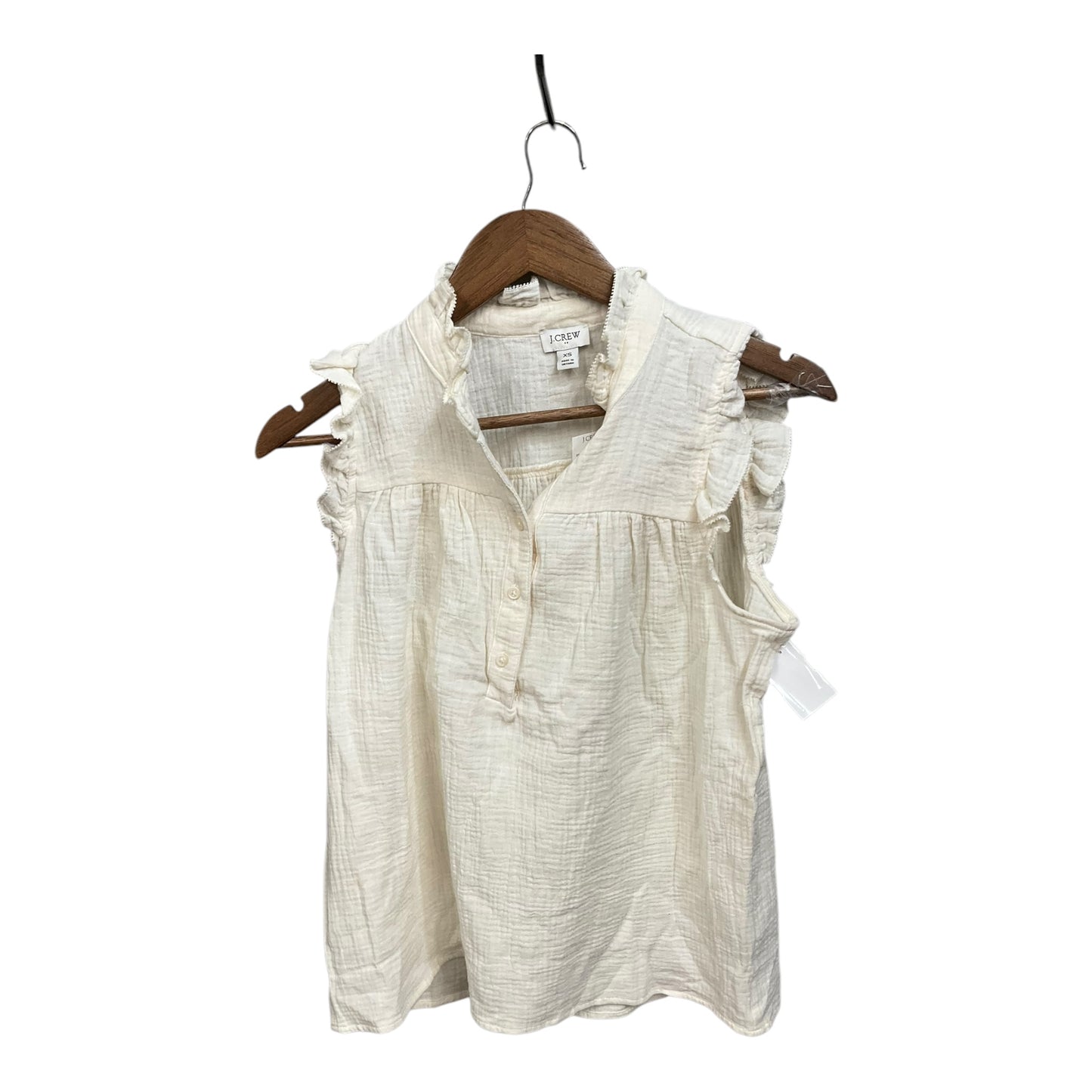 Top Sleeveless By J. Crew In Cream, Size: Xs