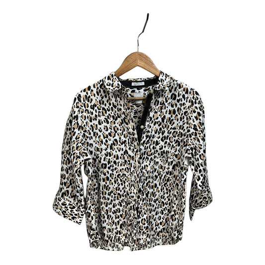 Blouse 3/4 Sleeve By Chicos In Animal Print, Size: M