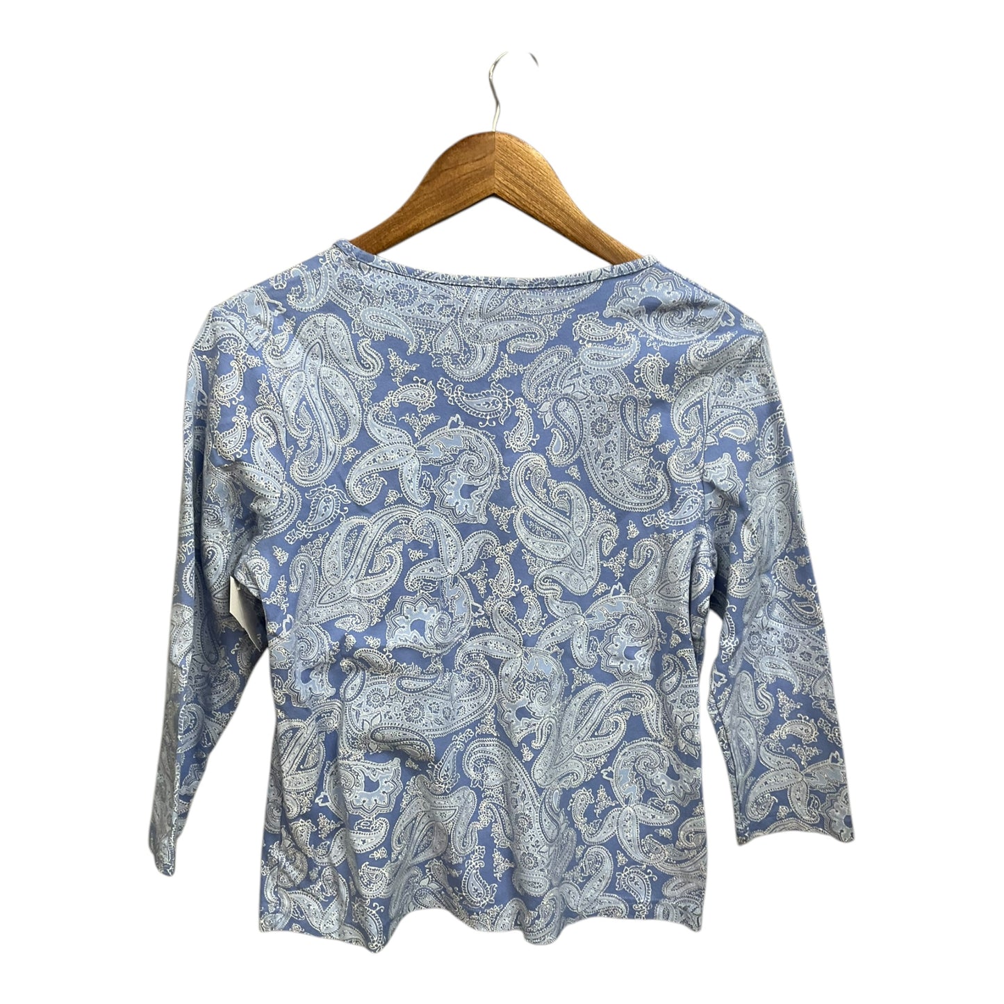 Top 3/4 Sleeve By Croft And Barrow In Blue, Size: M