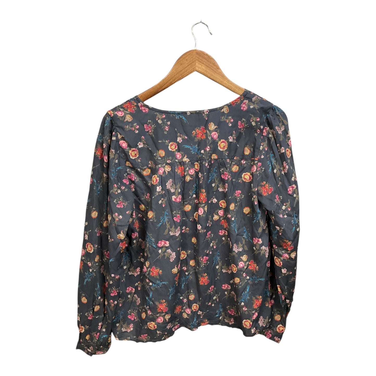 Blouse Long Sleeve By Lucky Brand In Floral Print, Size: M