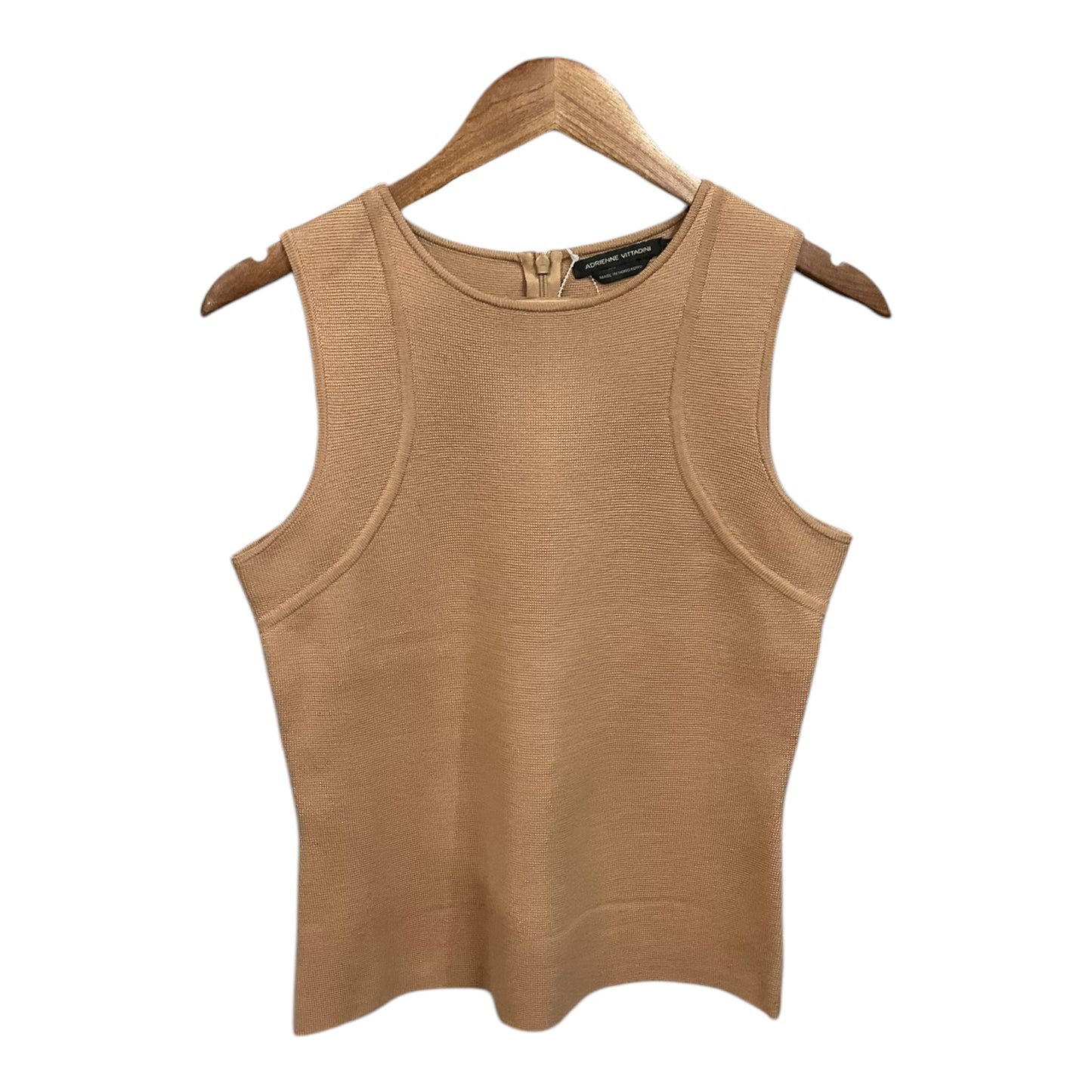 Top Sleeveless By Adrienne Vittadini In Tan, Size: M