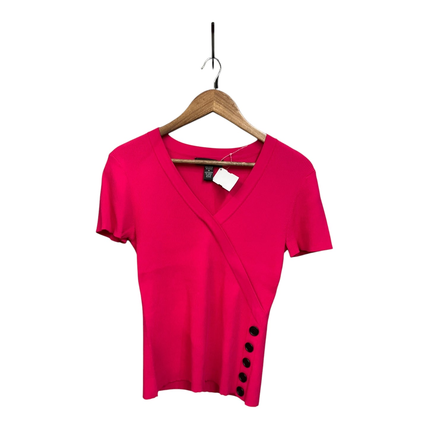 Top Short Sleeve By Cable And Gauge In Pink, Size: M