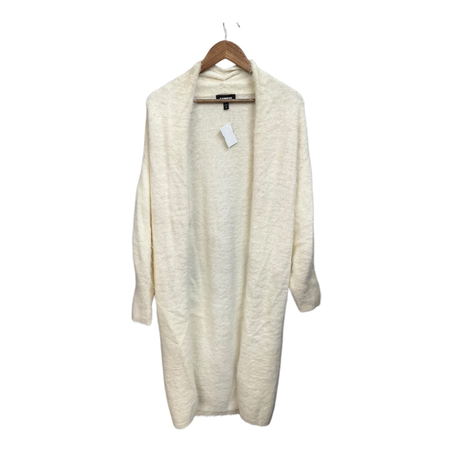 Cardigan By Express In Ivory, Size: S