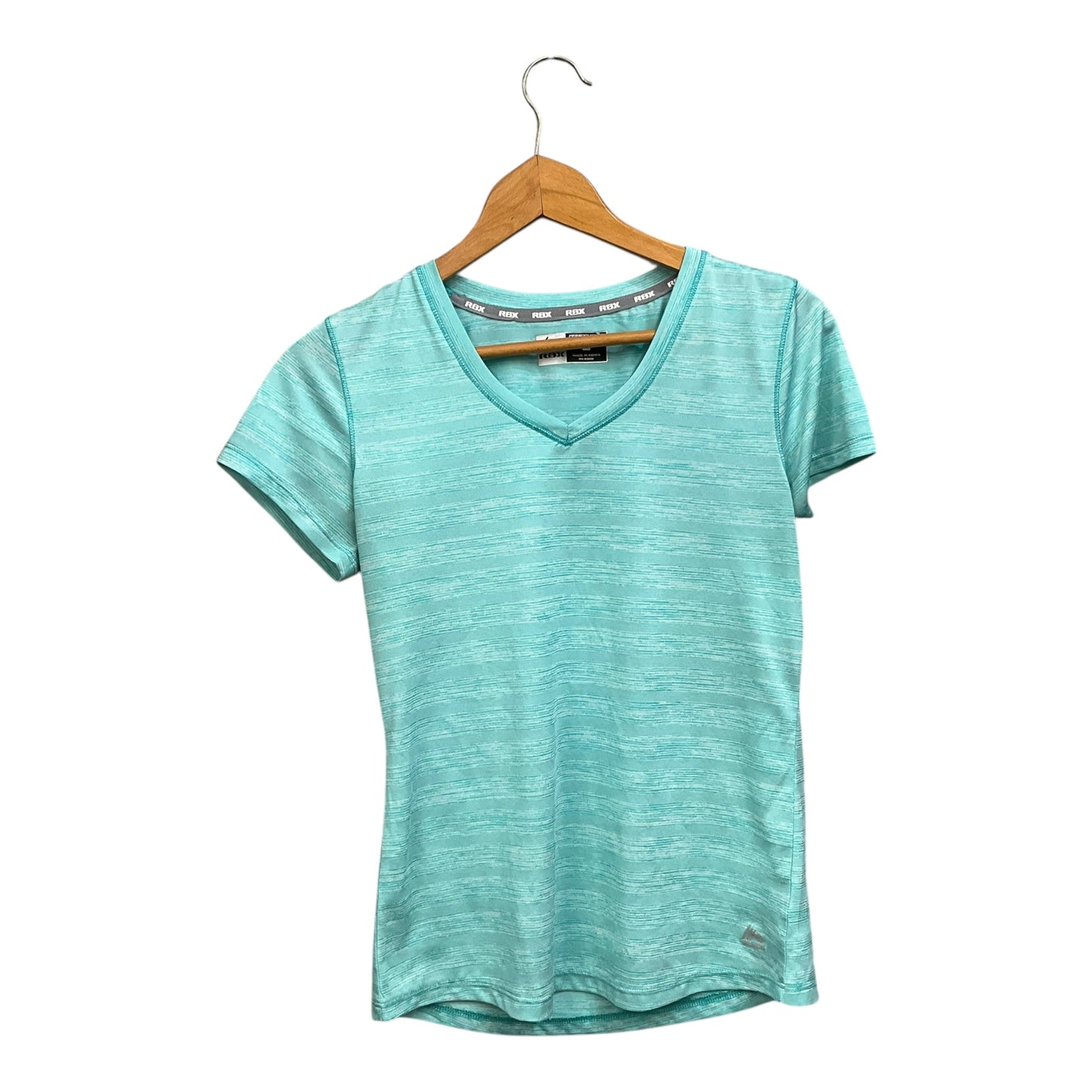 Athletic Top Short Sleeve By Rbx In Aqua, Size: M