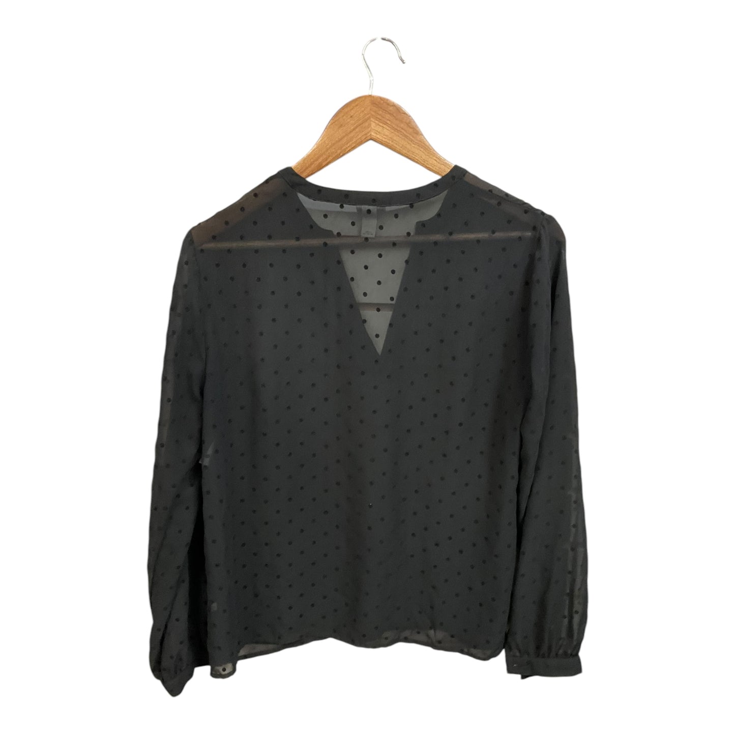 Top Long Sleeve By A New Day In Black, Size: M