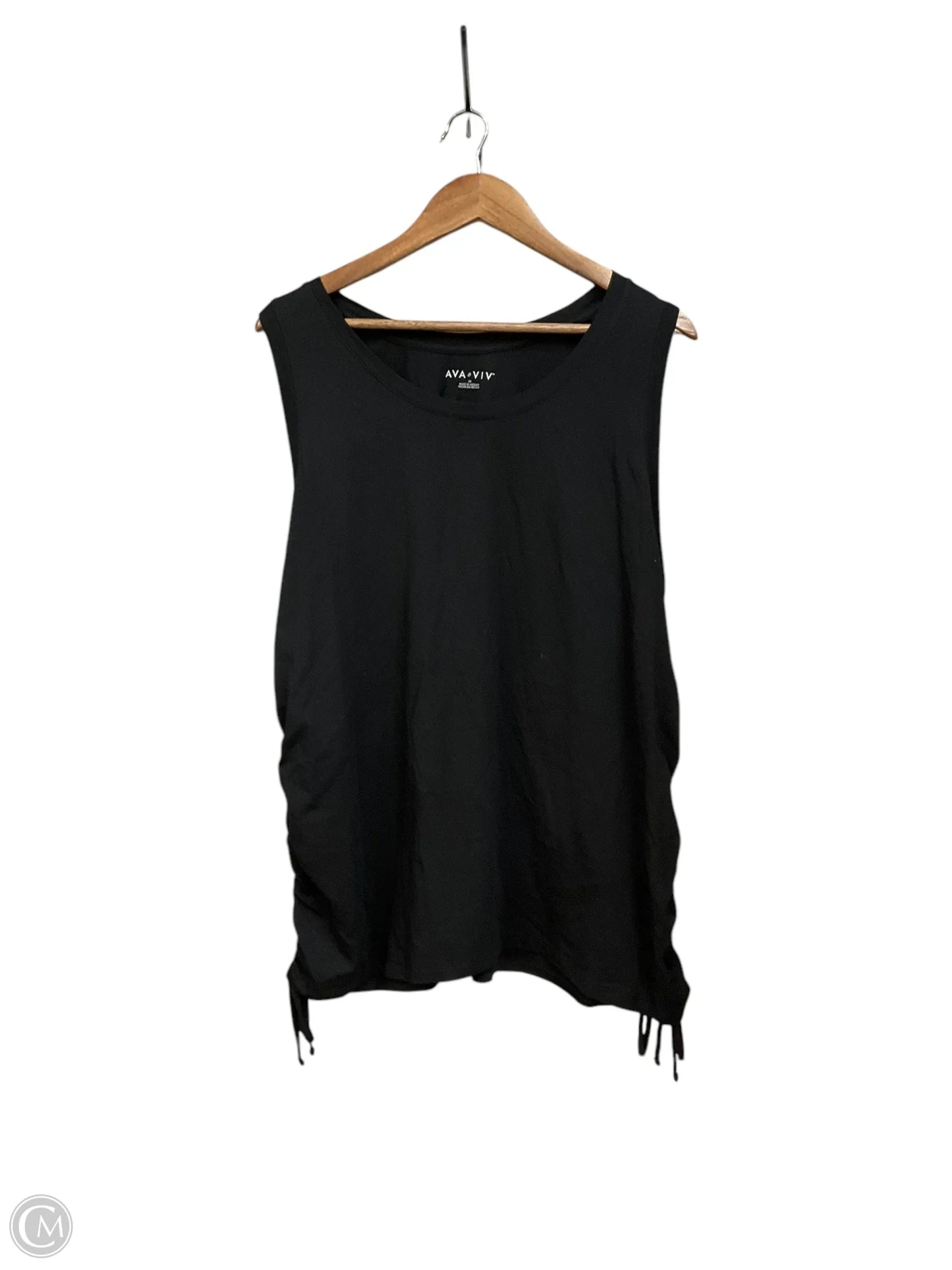 Top Sleeveless By Ava & Viv In Black, Size: 3x