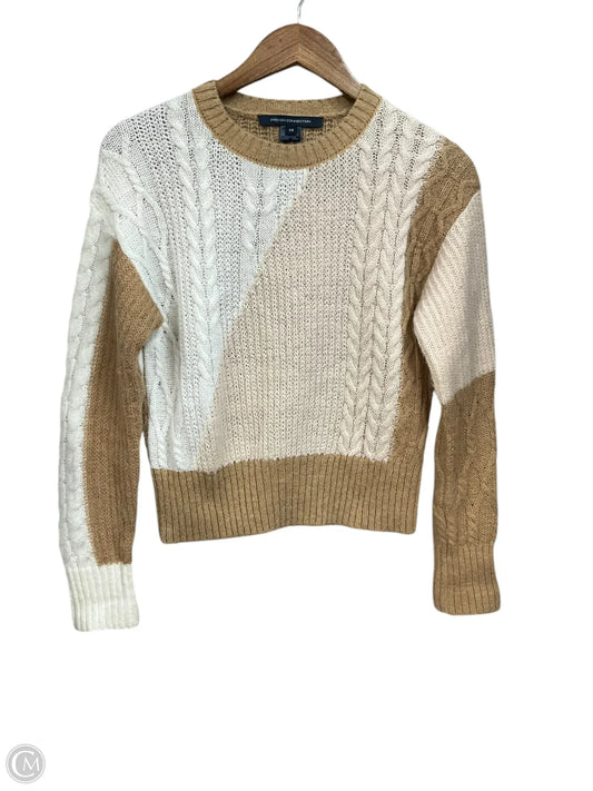 Sweater By French Connection In Tan & White, Size: Xs