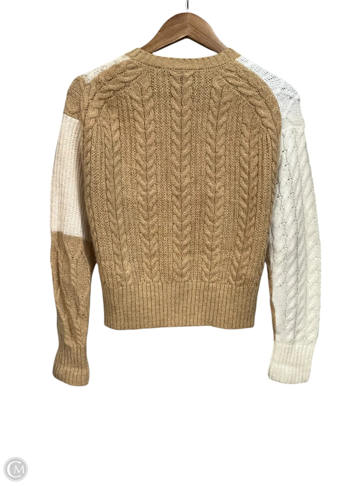 Sweater By French Connection In Tan & White, Size: Xs