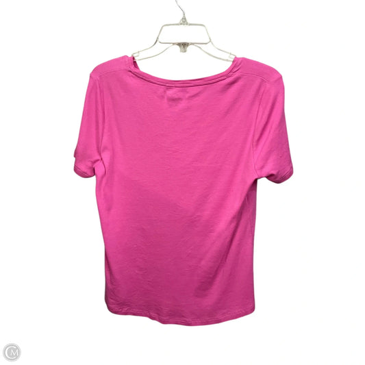 Top Short Sleeve Basic By Chicos In Pink, Size: M