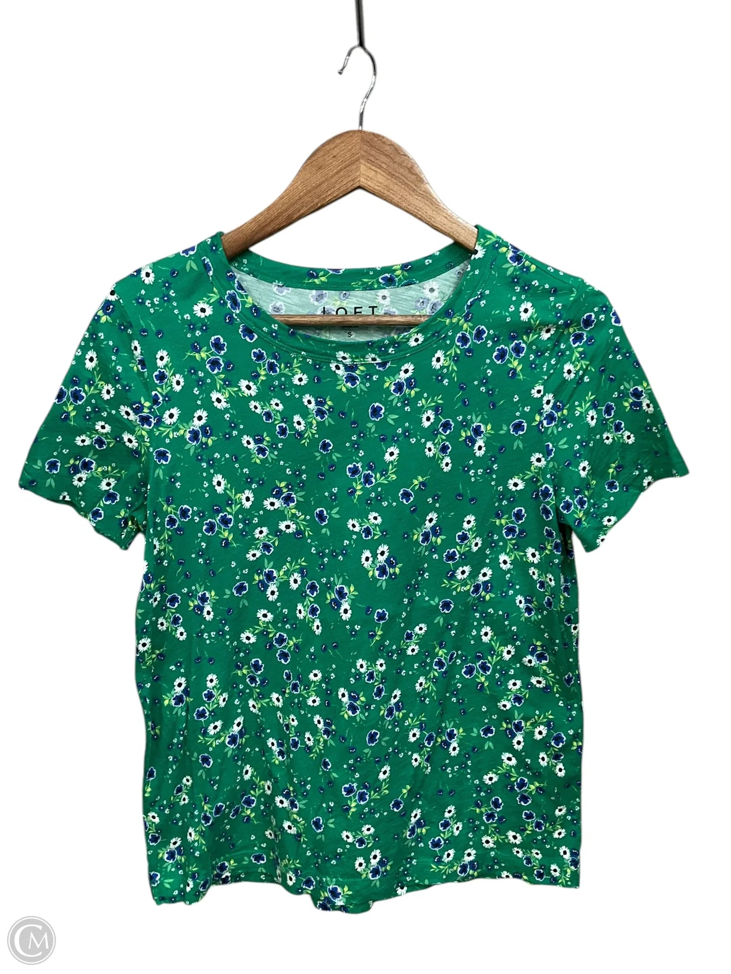 Top Short Sleeve By Loft In Green, Size: S