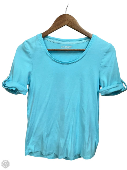 Top Short Sleeve By Chicos In Blue, Size: S