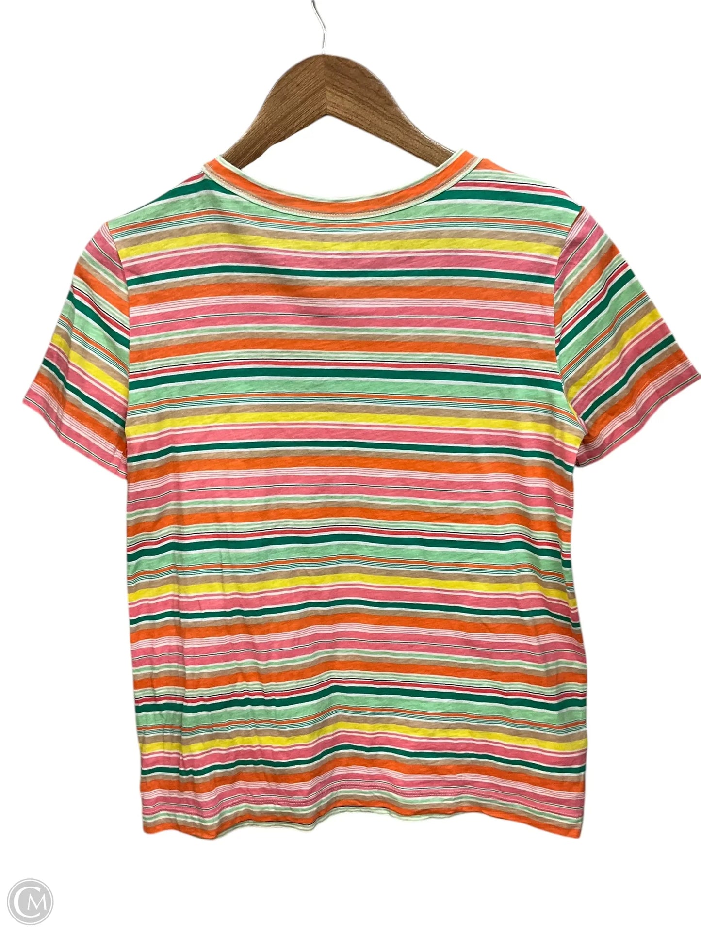 Top Short Sleeve By Loft In Striped Pattern, Size: Xs