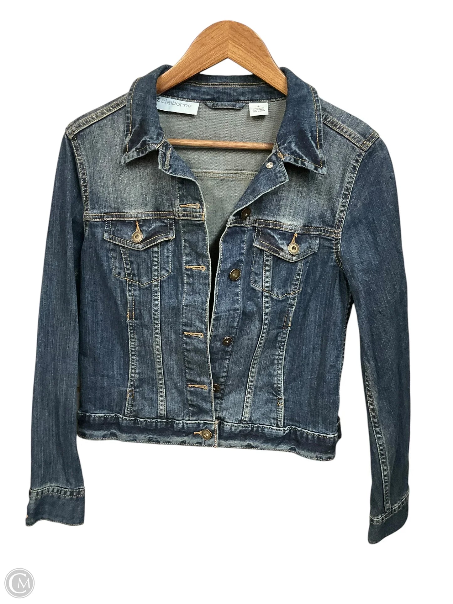 Jacket Denim By Liz Claiborne In Blue Denim, Size: S