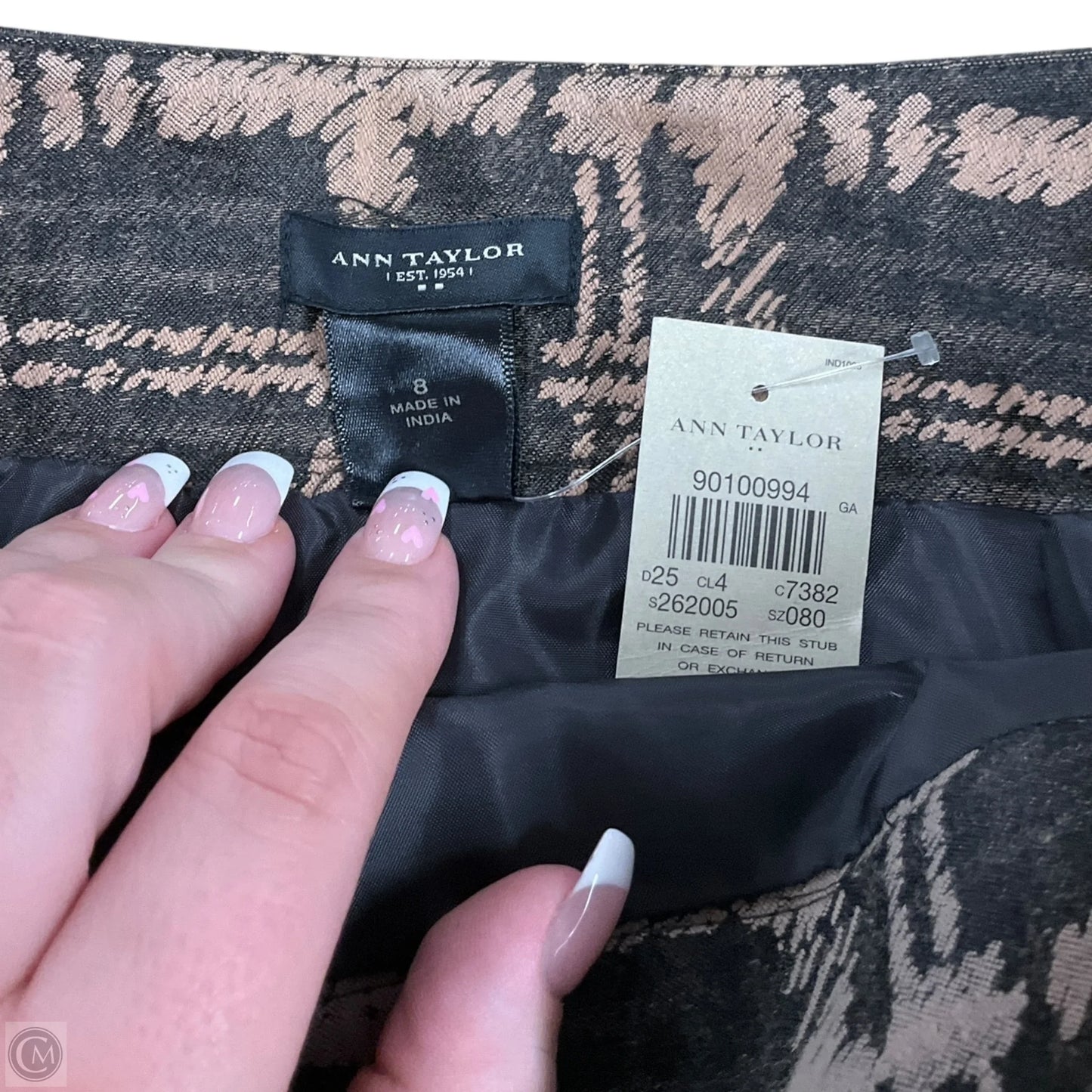 Skirt Mini & Short By Ann Taylor In Brown & Tan, Size: M