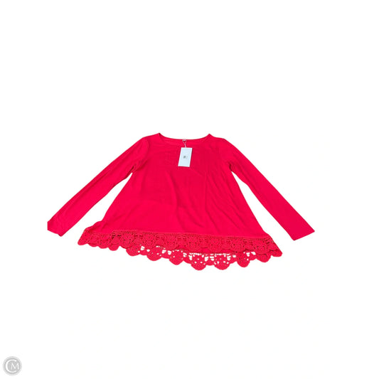 Top Long Sleeve By Clothes Mentor In Red, Size: M