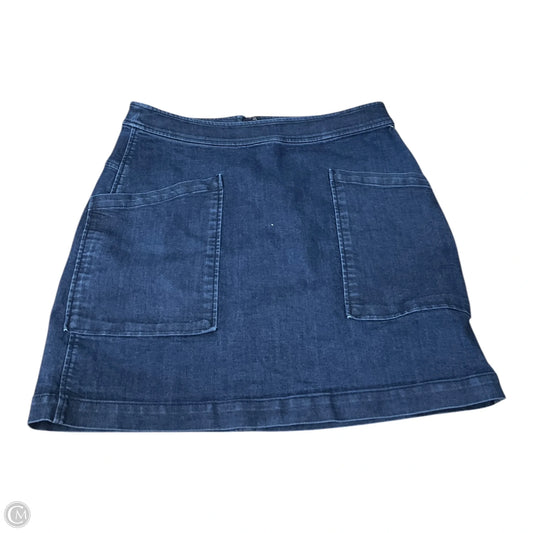 Skirt Mini & Short By Loft In Blue Denim, Size: M