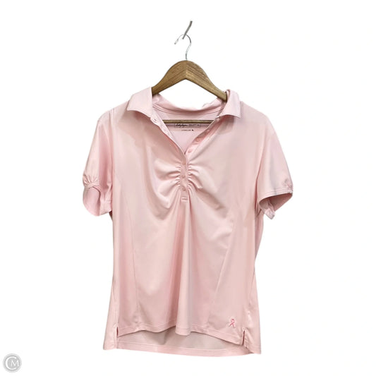 Athletic Top Short Sleeve By Lady Hagen In Pink, Size: Xl
