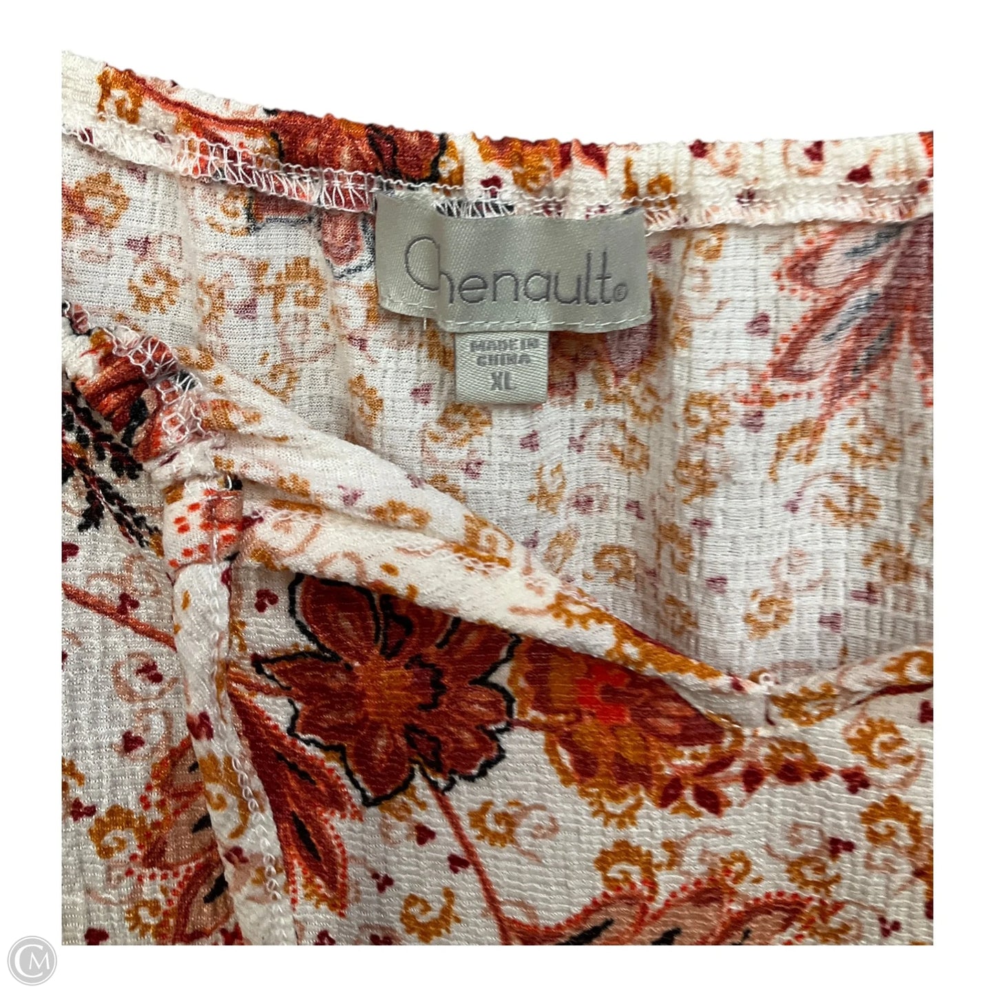 Top Long Sleeve By Chenault In Floral Print, Size: Xl