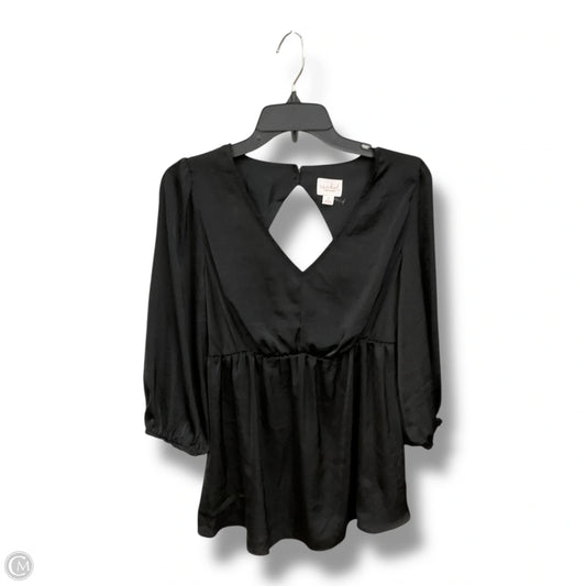 Top Long Sleeve By Ingrid & Isabel In Black, Size: S