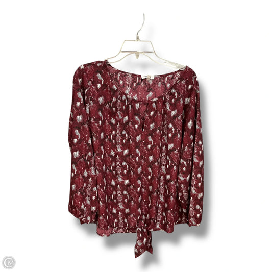 Blouse Long Sleeve By Clothes Mentor In Snakeskin Print, Size: Xl