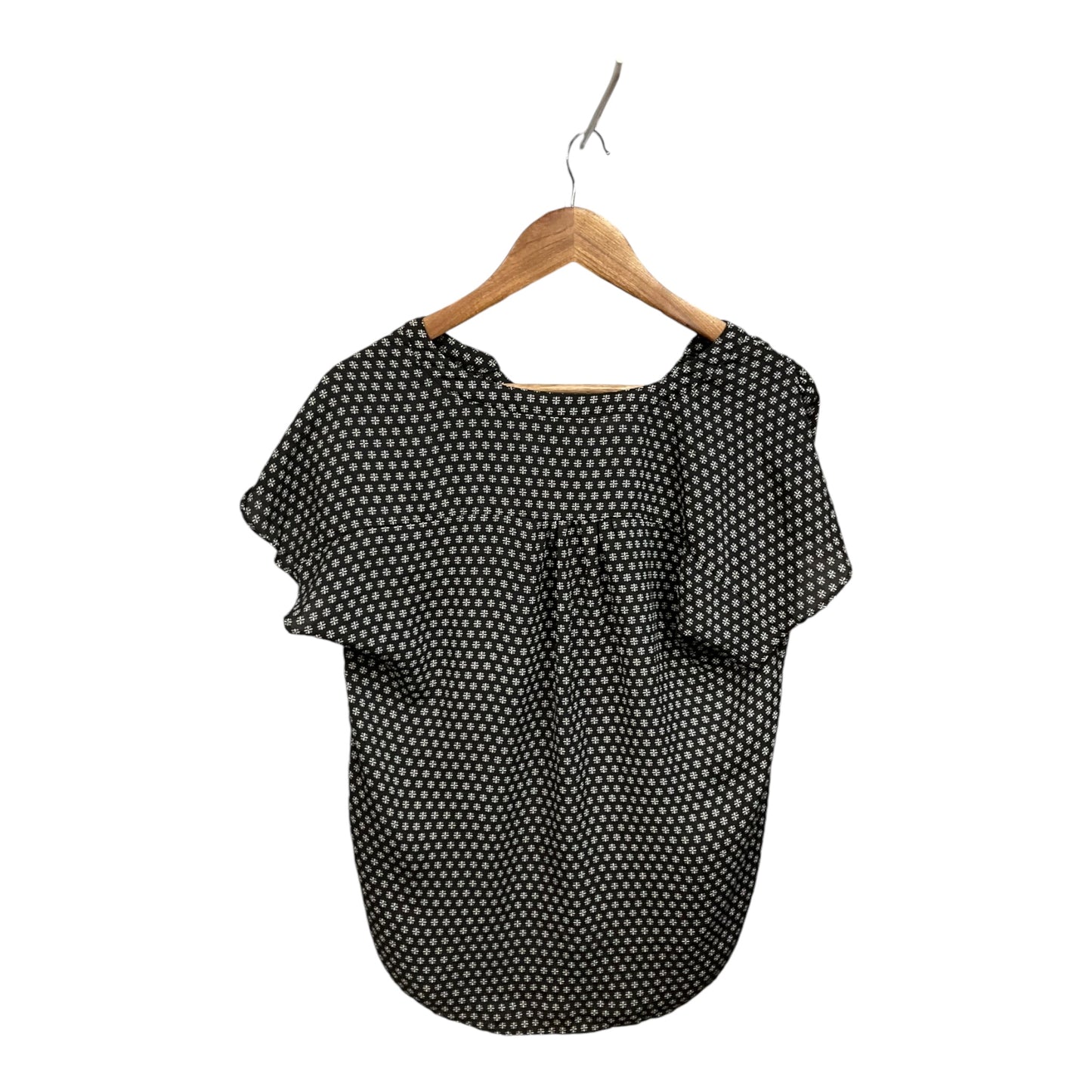 Top Short Sleeve By Banana Republic In Black, Size: S