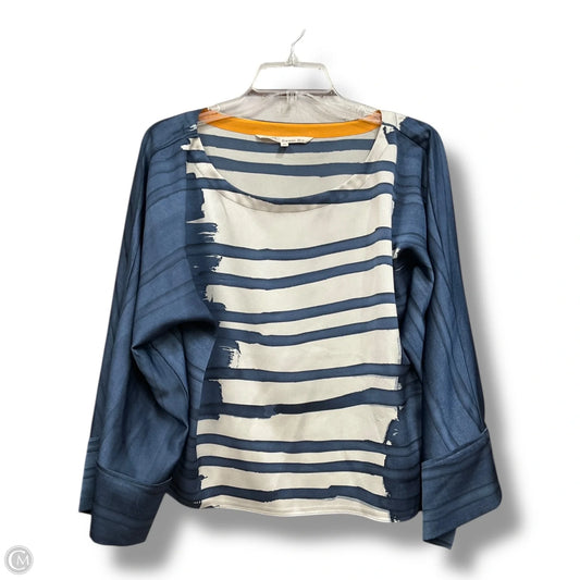 Top Long Sleeve By Rachel Roy In Blue & White, Size: M