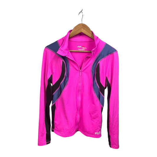 Athletic Jacket By Fila In Pink, Size: L