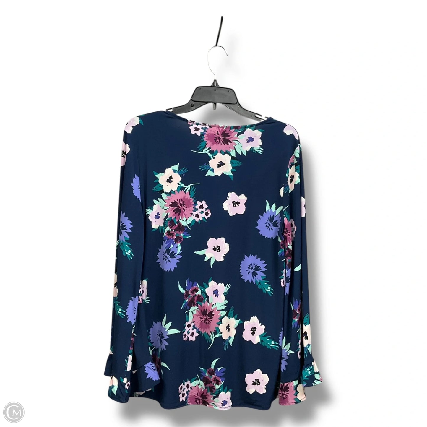 Top Long Sleeve By Style And Company In Floral Print, Size: M