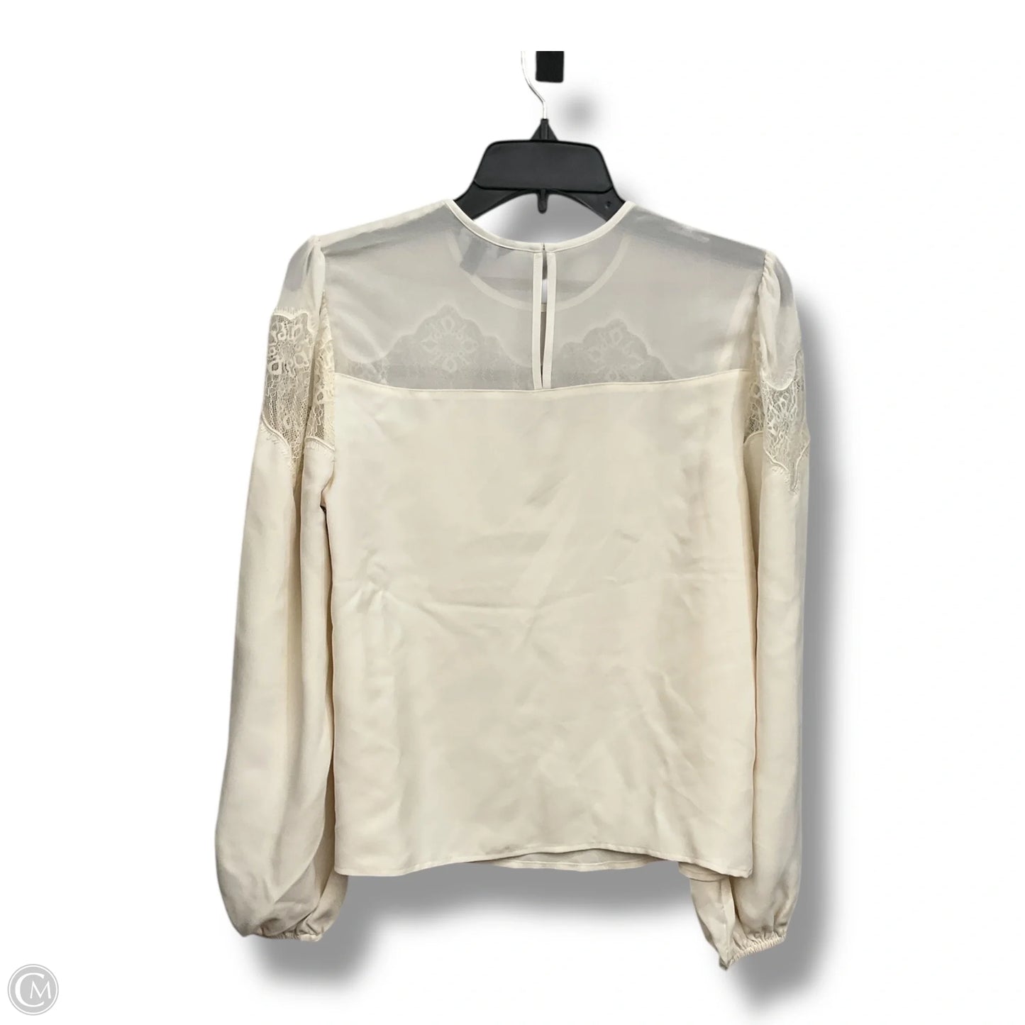 Top Long Sleeve By Express In Cream, Size: S