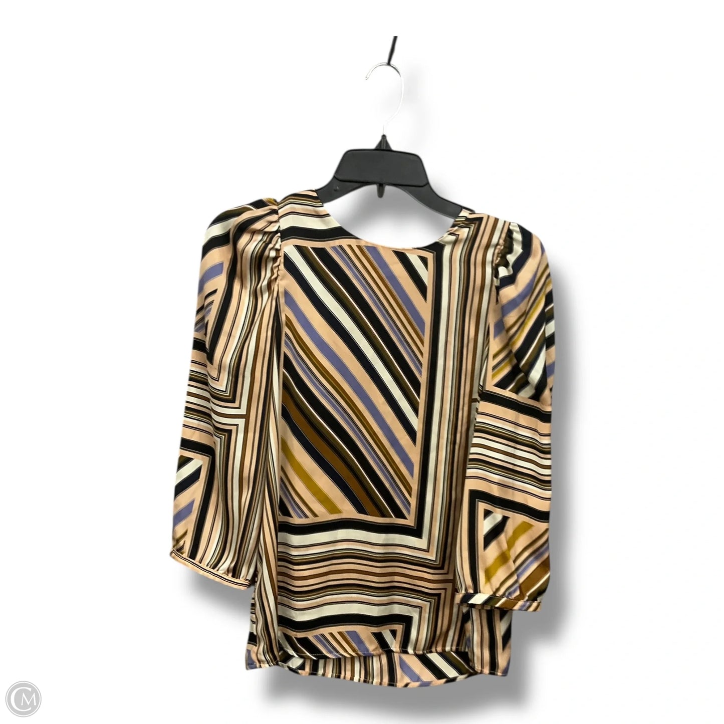Top Long Sleeve By Mng In Striped Pattern, Size: S