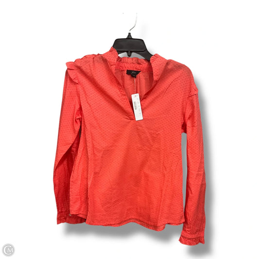 Top Long Sleeve By J. Crew In Coral, Size: Xl