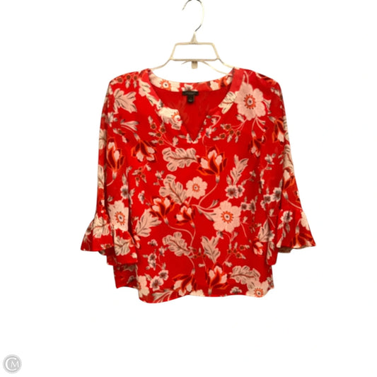 Top Long Sleeve By Ann Taylor In Floral Print, Size: S