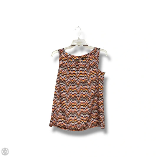 Top Sleeveless By Dana Buchman In Chevron Pattern, Size: S