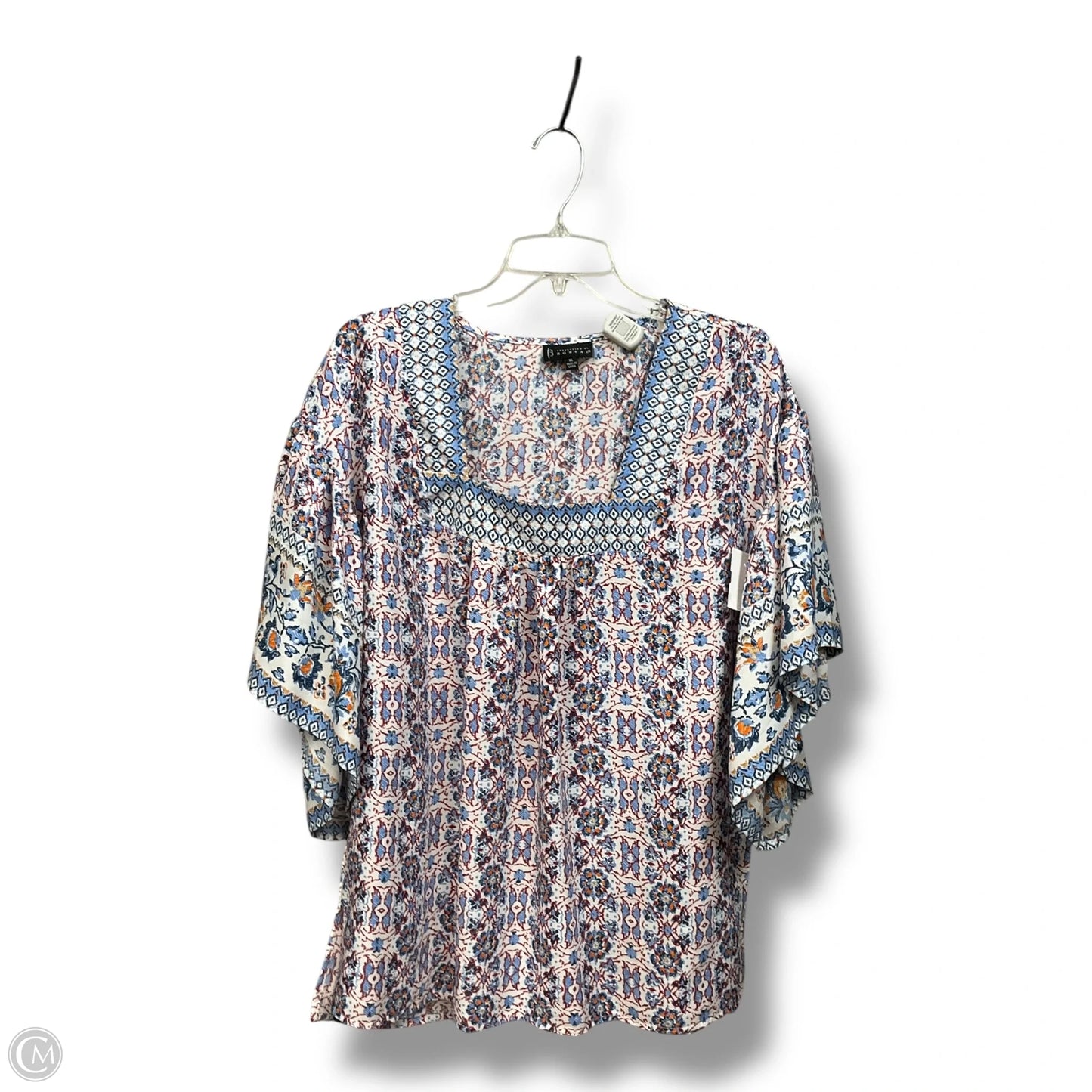 Top Short Sleeve By Bobeau In Multi-colored, Size: Xl