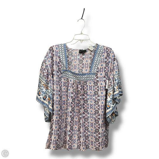Top Short Sleeve By Bobeau In Multi-colored, Size: Xl