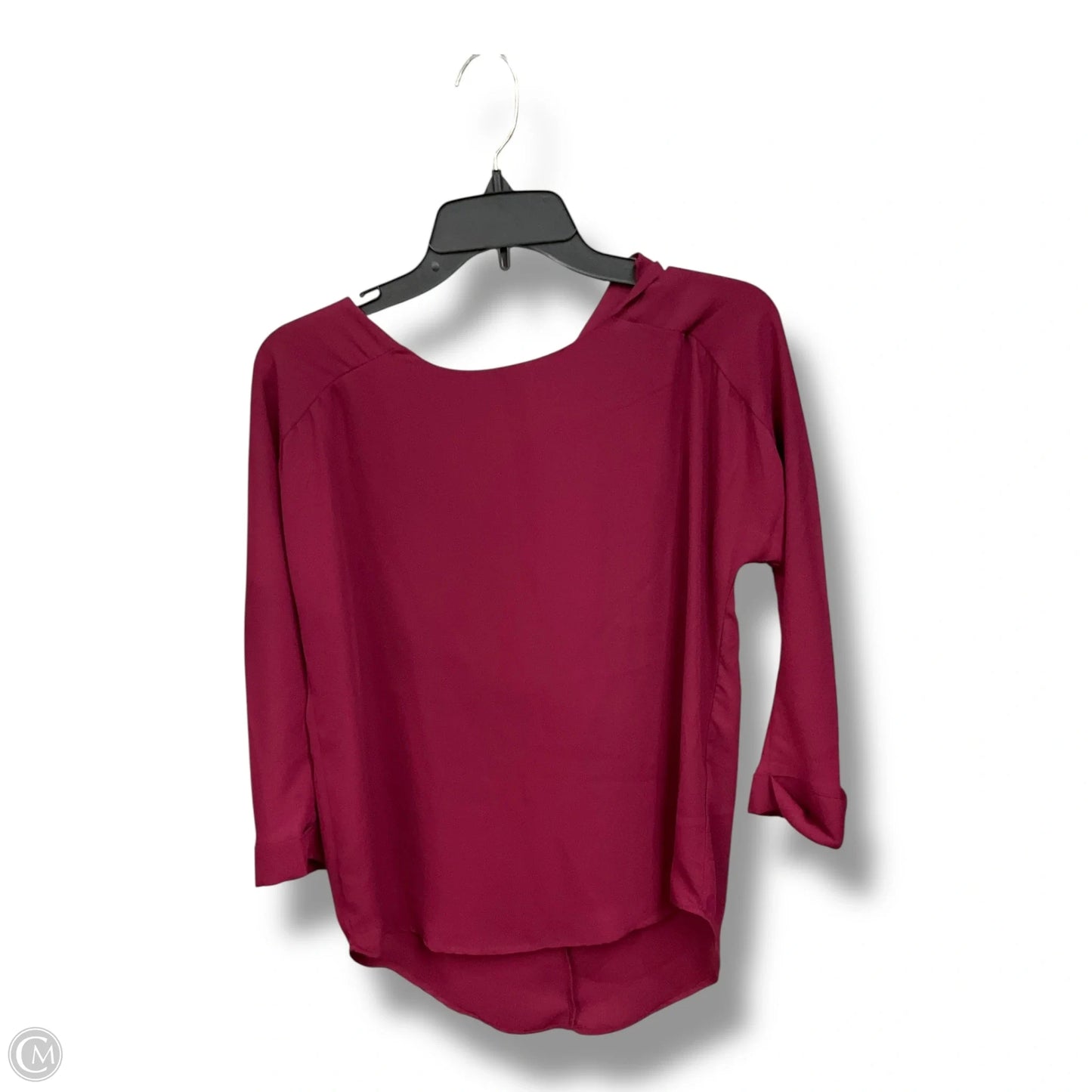 Top Long Sleeve By Apt 9 In Maroon, Size: Xs