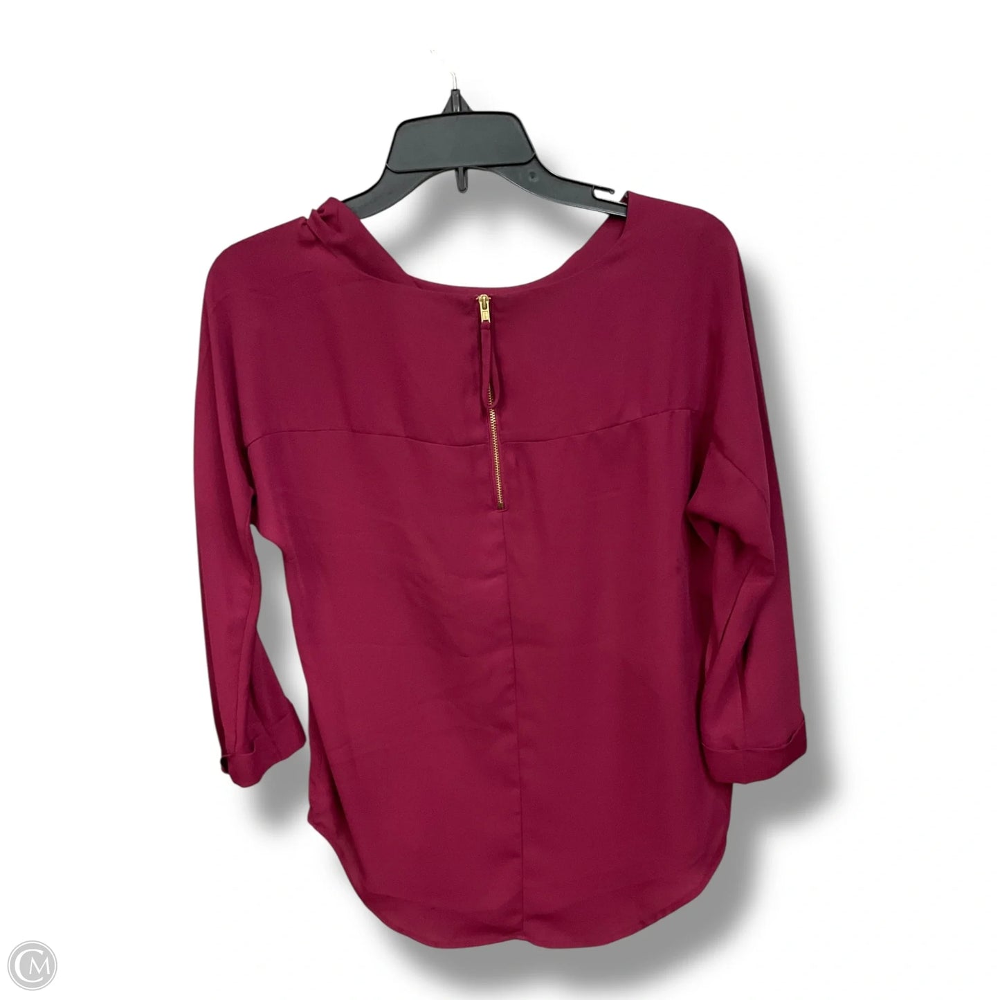 Top Long Sleeve By Apt 9 In Maroon, Size: Xs