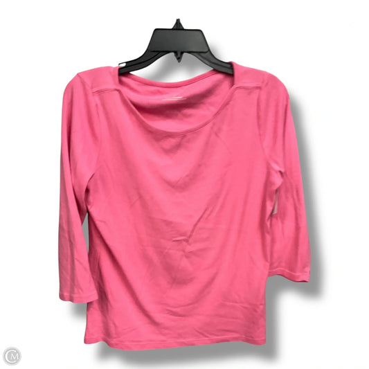 Top Long Sleeve Basic By Talbots In Pink, Size: M